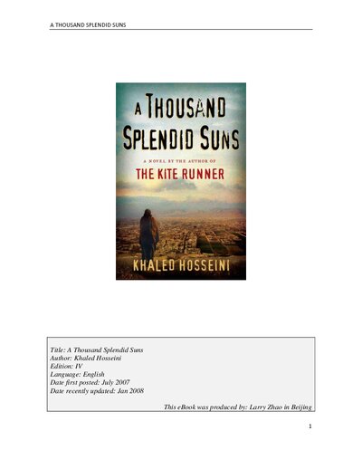 A Thousand Splendid Suns ( PDFDrive )