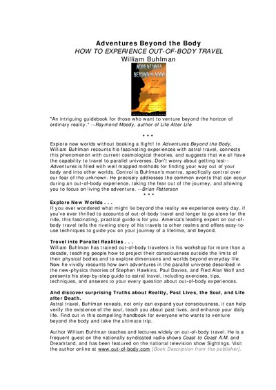 Adventures beyond the body  how to experience out of body travel ( PDFDrive )