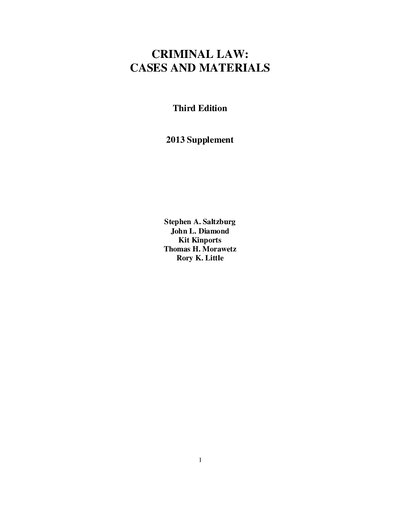 CRIMINAL LAW  CASES AND MATERIALS ( PDFDrive )