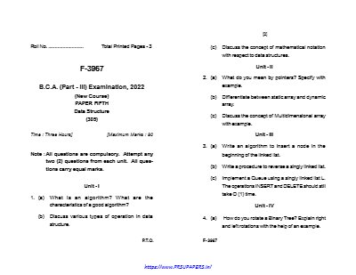 BCA III data structure 35 jun 2022
